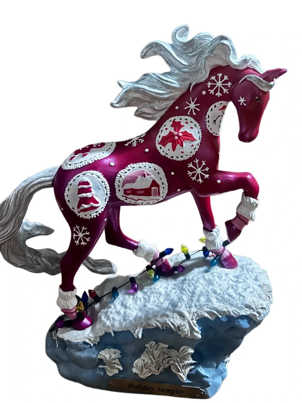 The Trail Of Painted Ponies “Holiday Sampler” ~ Red & White Gingerbread ~ Horse